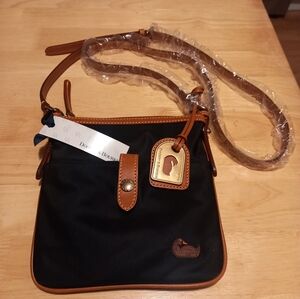 Dooney & Bourke Black and Brown Crossbody Bag